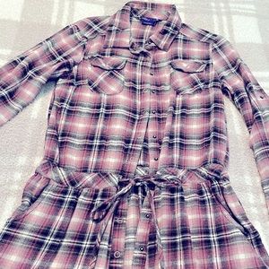 Flannel long sleeve dress. Size medium